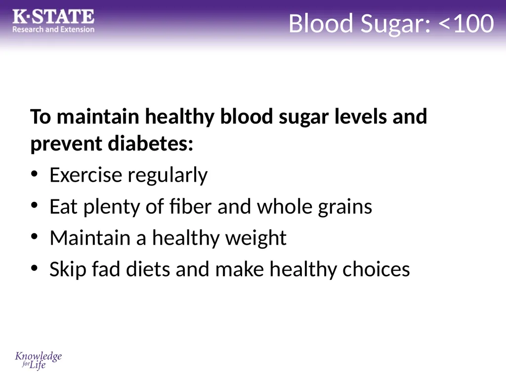 Know your Health Numbers Establishing healthy - slide 11 of 16