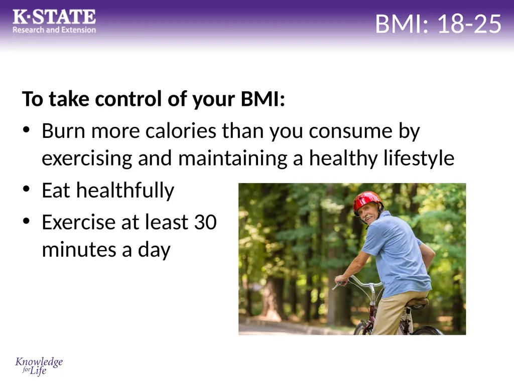 Know your Health Numbers Establishing healthy - slide 13 of 16