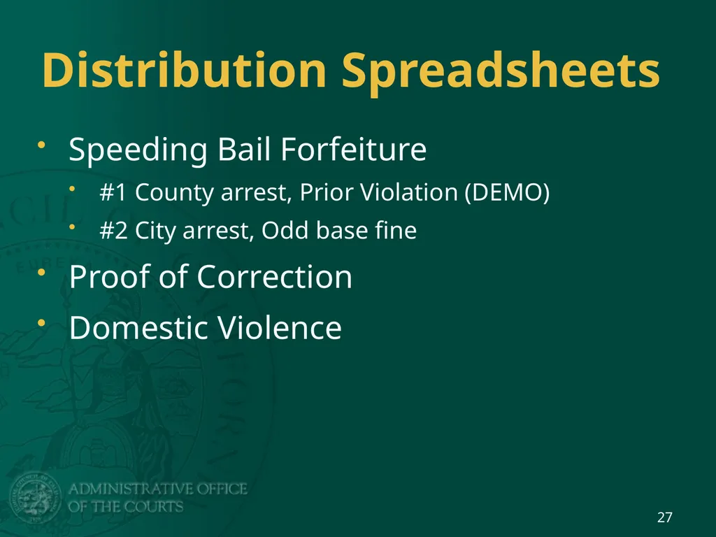 BREAKOUT SESSION 2 Basic Distribution Calculations - slide 27 of 41