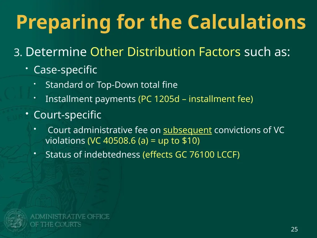 BREAKOUT SESSION 2 Basic Distribution Calculations - slide 25 of 41