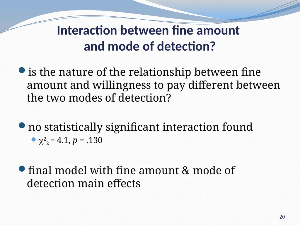 Willingness to pay a fine Neil Donnelly, Suzanne - slide 20 of 25