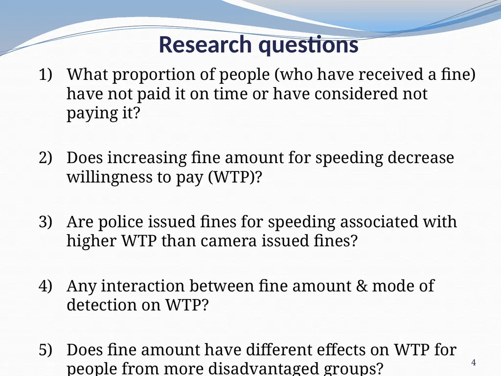 Willingness to pay a fine Neil Donnelly, Suzanne - slide 4 of 25