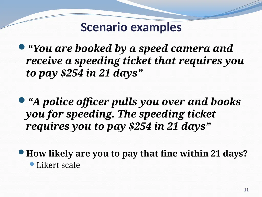 Willingness to pay a fine Neil Donnelly, Suzanne - slide 11 of 25