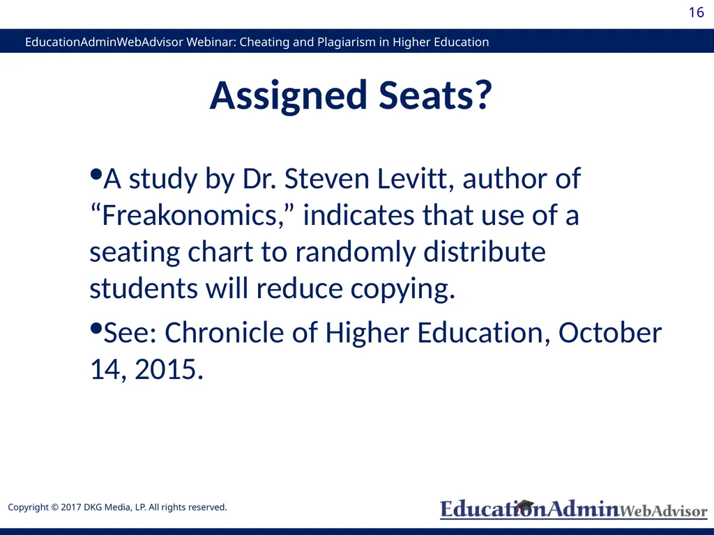 Cheating and Plagiarism in Higher Education: - slide 16 of 60