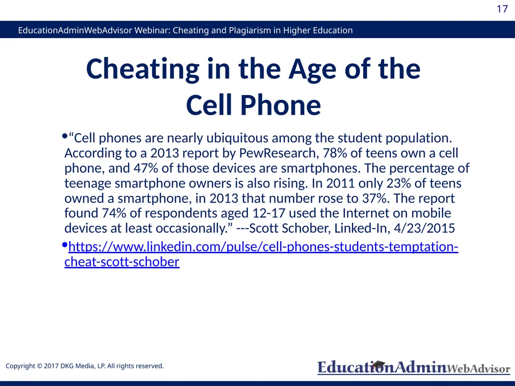 Cheating and Plagiarism in Higher Education: - slide 17 of 60