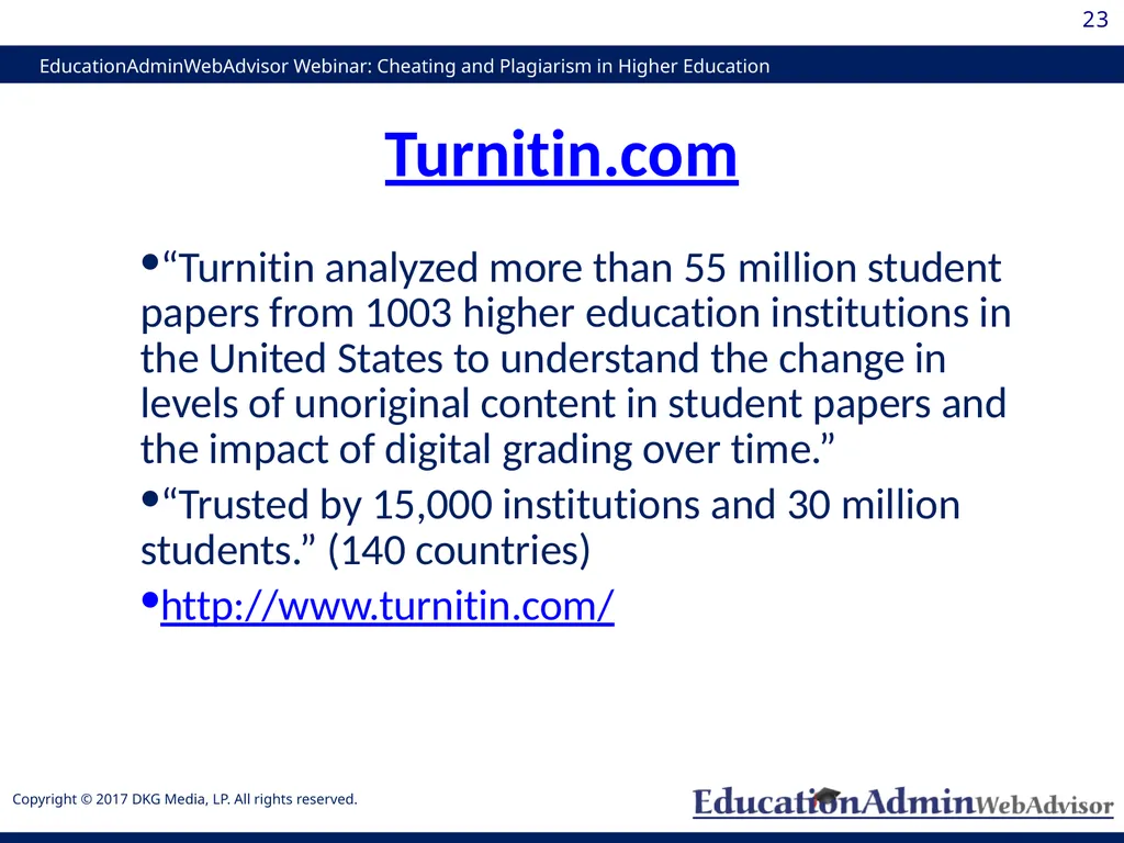 Cheating and Plagiarism in Higher Education: - slide 23 of 60
