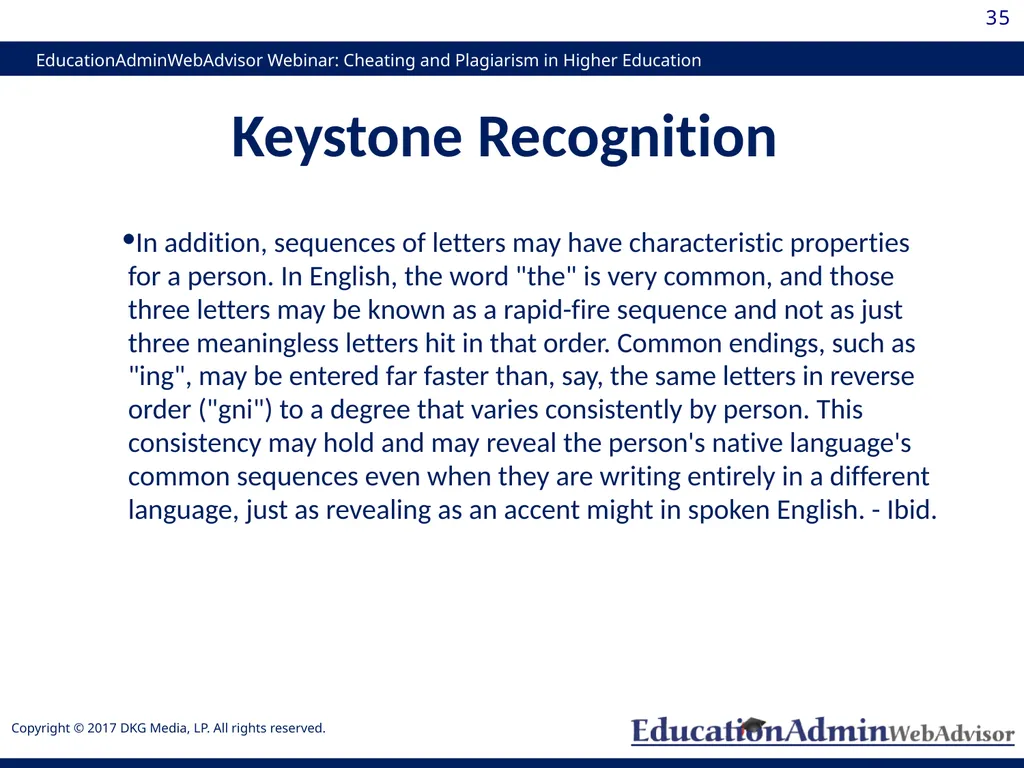 Cheating and Plagiarism in Higher Education: - slide 35 of 60