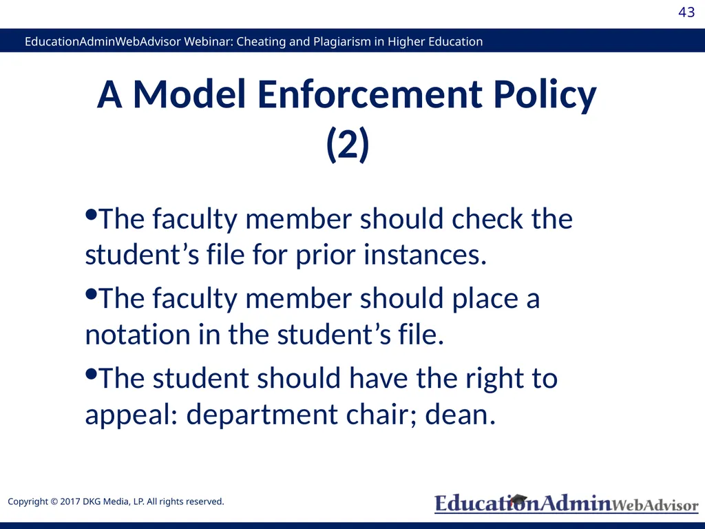 Cheating and Plagiarism in Higher Education: - slide 43 of 60