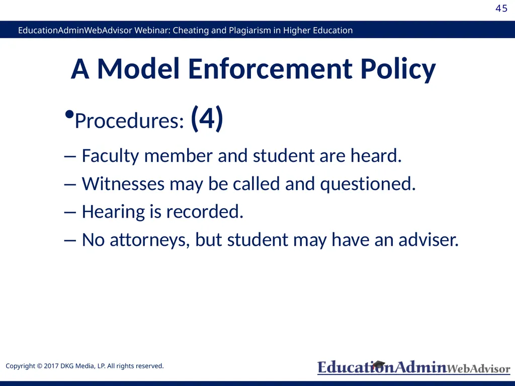 Cheating and Plagiarism in Higher Education: - slide 45 of 60