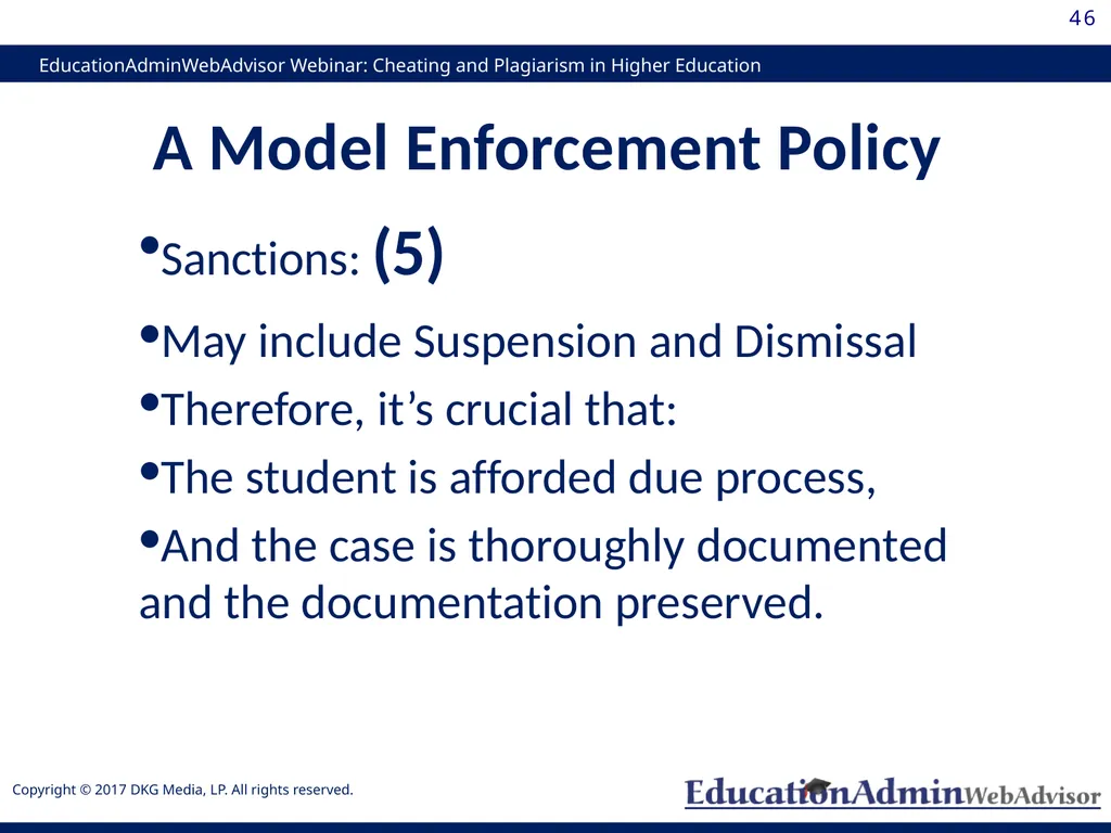 Cheating and Plagiarism in Higher Education: - slide 46 of 60