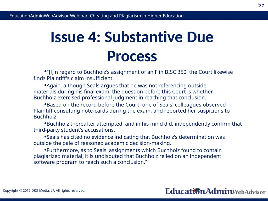Cheating and Plagiarism in Higher Education: - slide 55 of 60