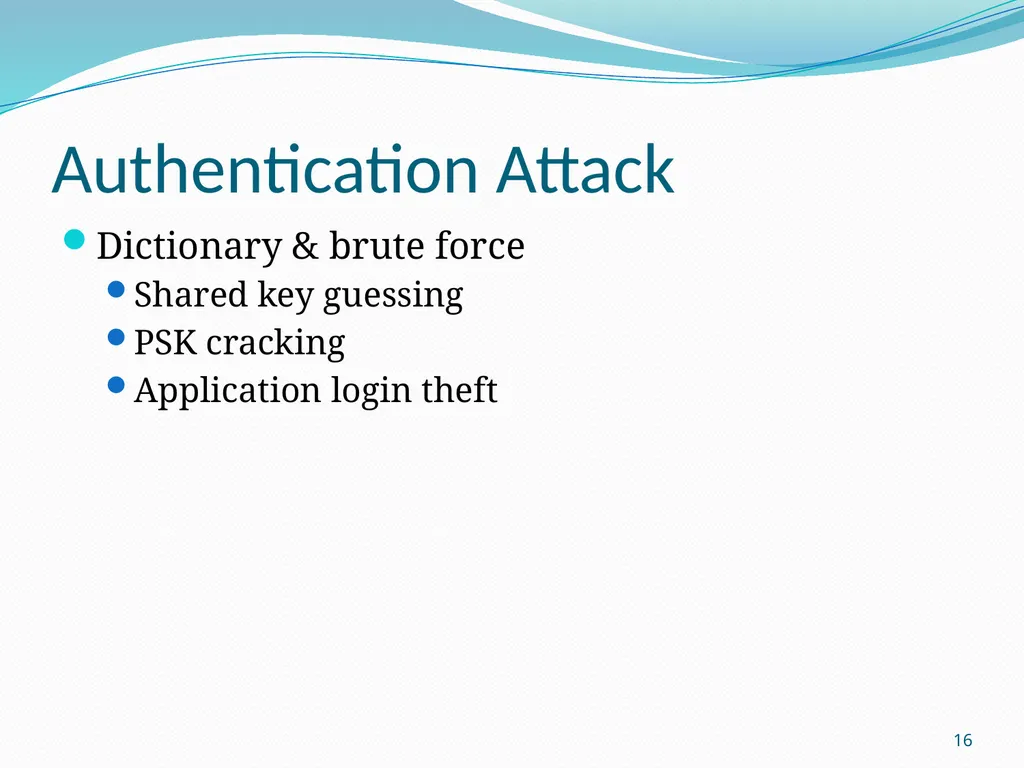 LM 4. Wireless Network Threats & Vulnerabilities - slide 16 of 20