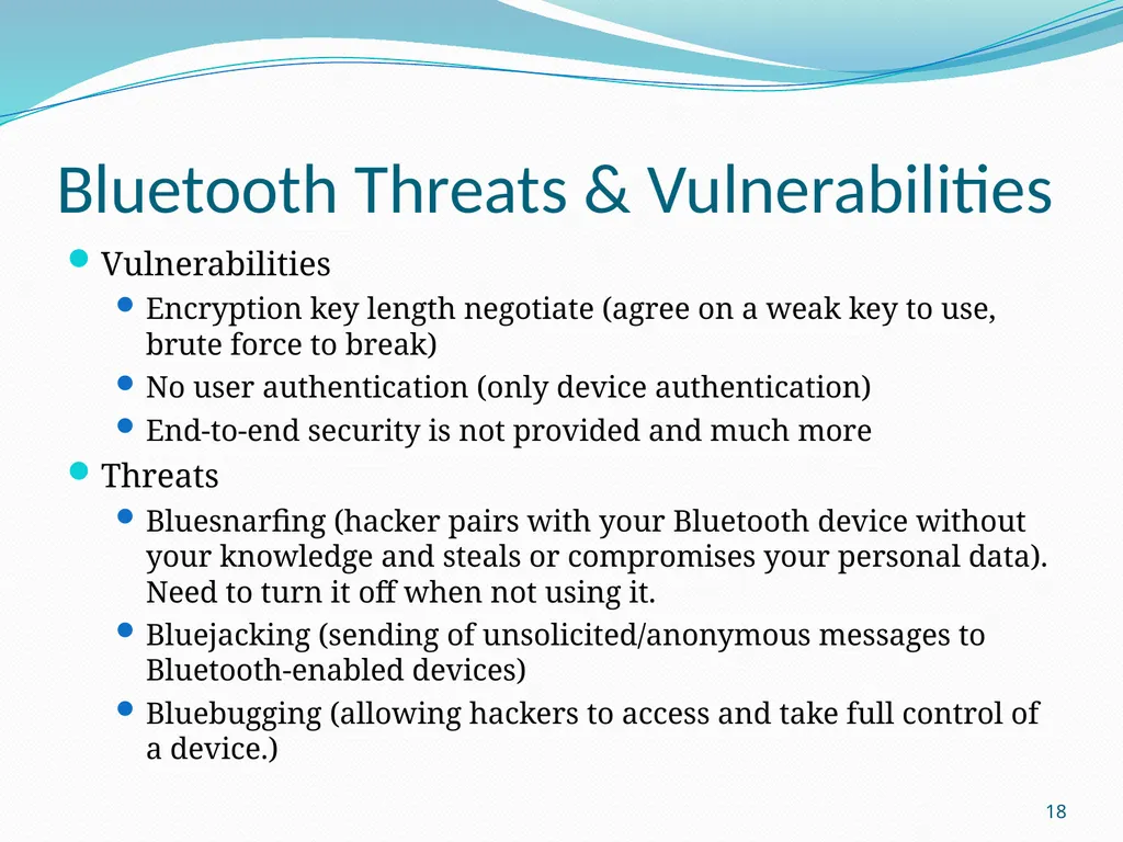 LM 4. Wireless Network Threats & Vulnerabilities - slide 18 of 20