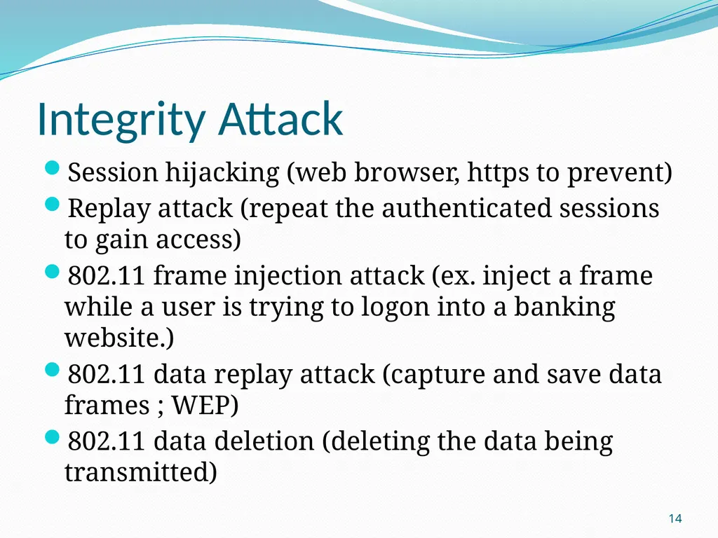 LM 4. Wireless Network Threats & Vulnerabilities - slide 14 of 20
