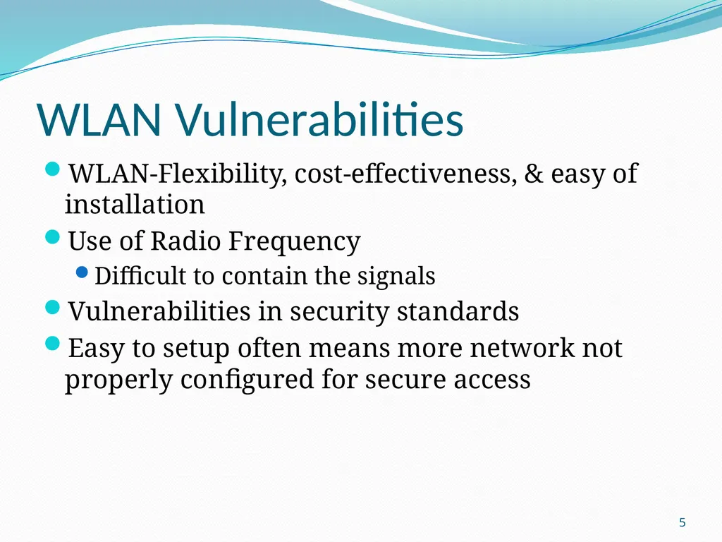 LM 4. Wireless Network Threats & Vulnerabilities - slide 5 of 20