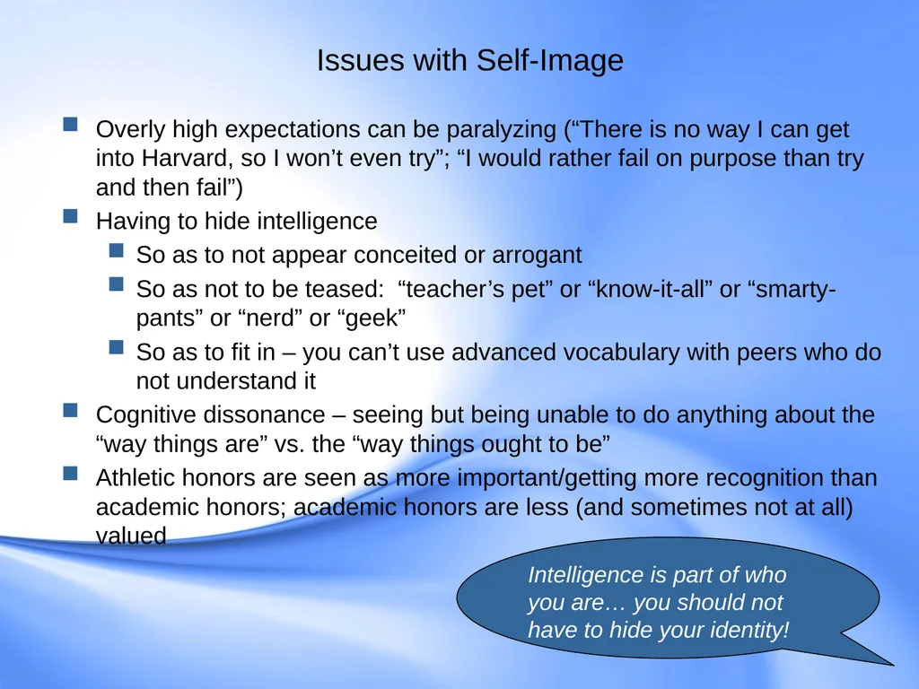 Counseling Gifted Students Component 9 of the - slide 15 of 43