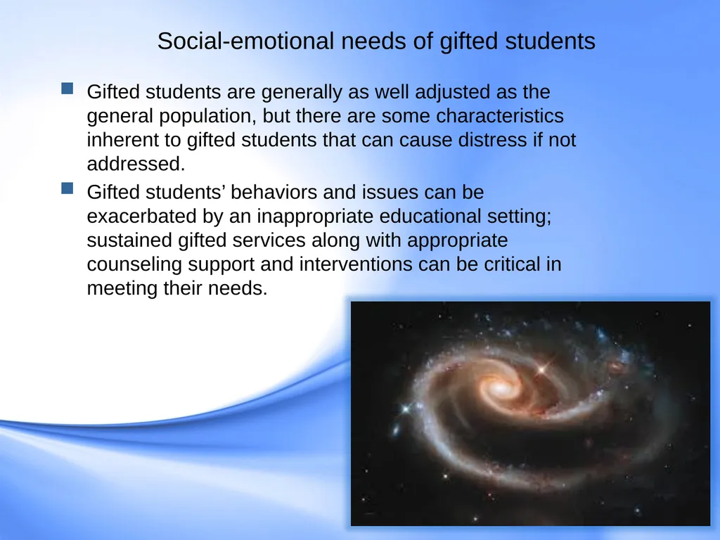 Counseling Gifted Students Component 9 of the - slide 7 of 43
