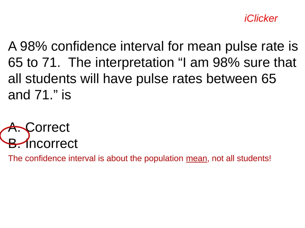 Engaging the Students: Using Clickers in Math - slide 72 of 142