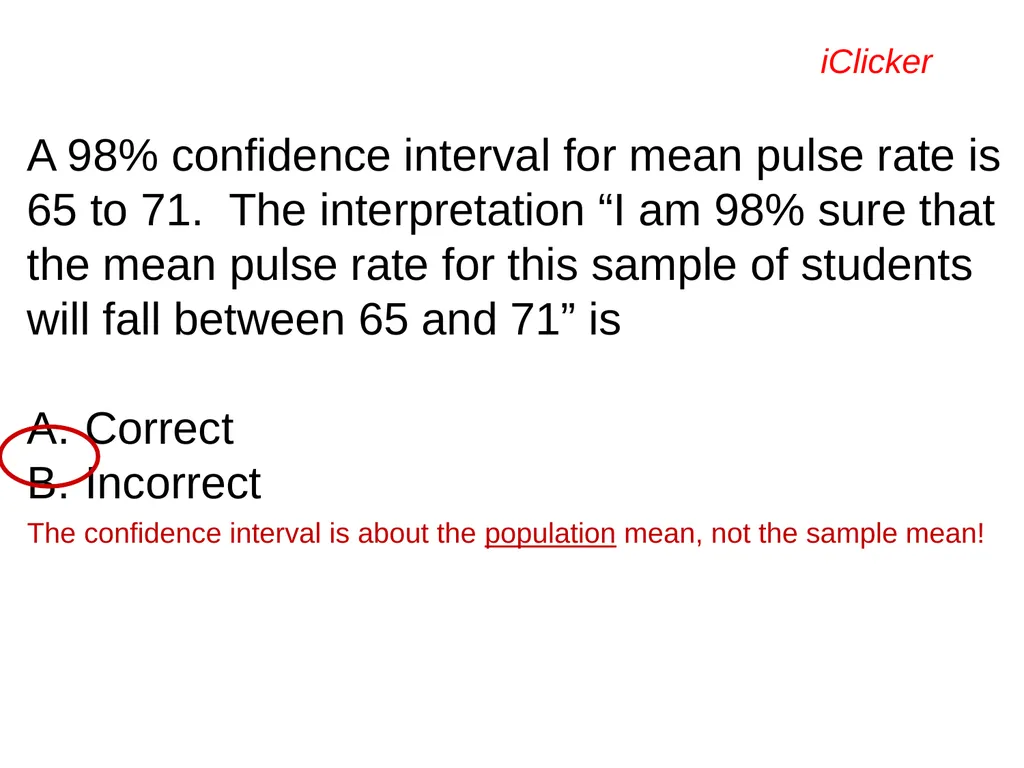 Engaging the Students: Using Clickers in Math - slide 73 of 142