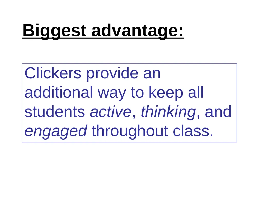 Engaging the Students: Using Clickers in Math - slide 26 of 142