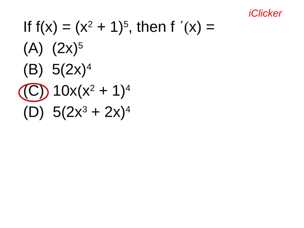 Engaging the Students: Using Clickers in Math - slide 50 of 142