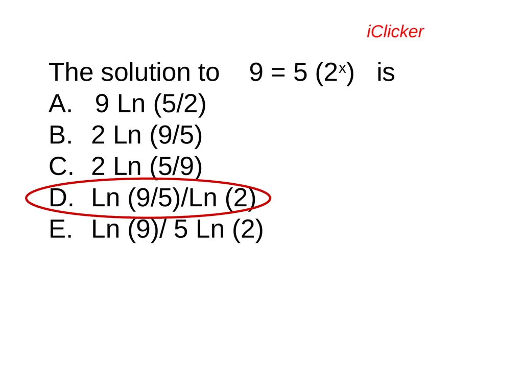 Engaging the Students: Using Clickers in Math - slide 34 of 142