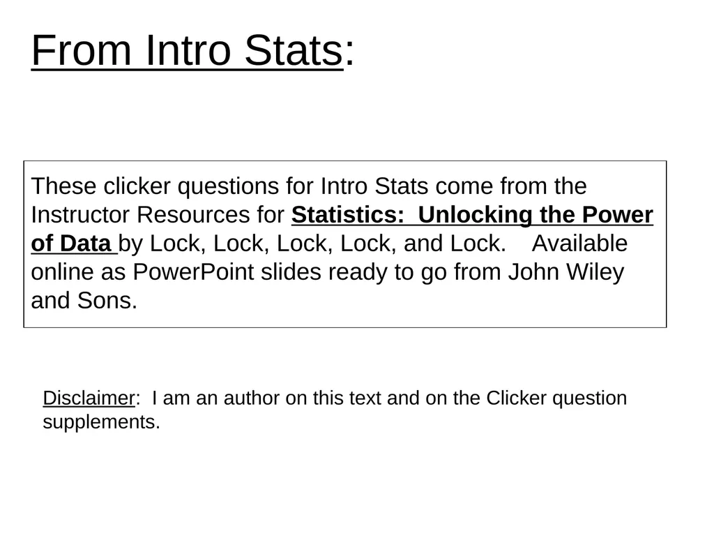 Engaging the Students: Using Clickers in Math - slide 63 of 142