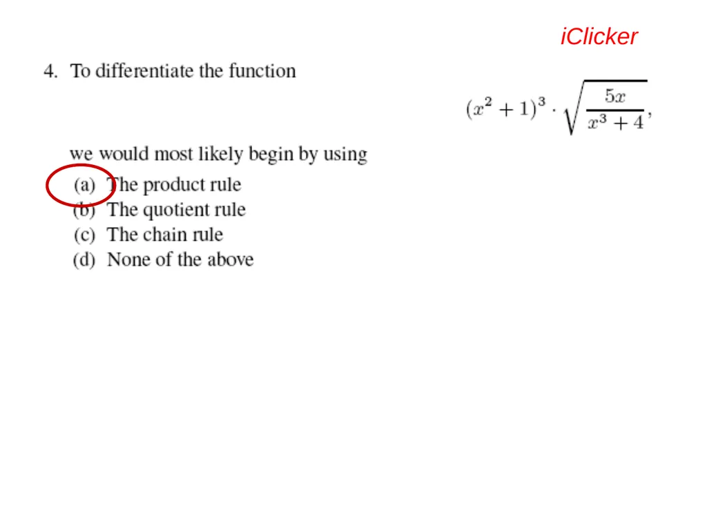 Engaging the Students: Using Clickers in Math - slide 51 of 142