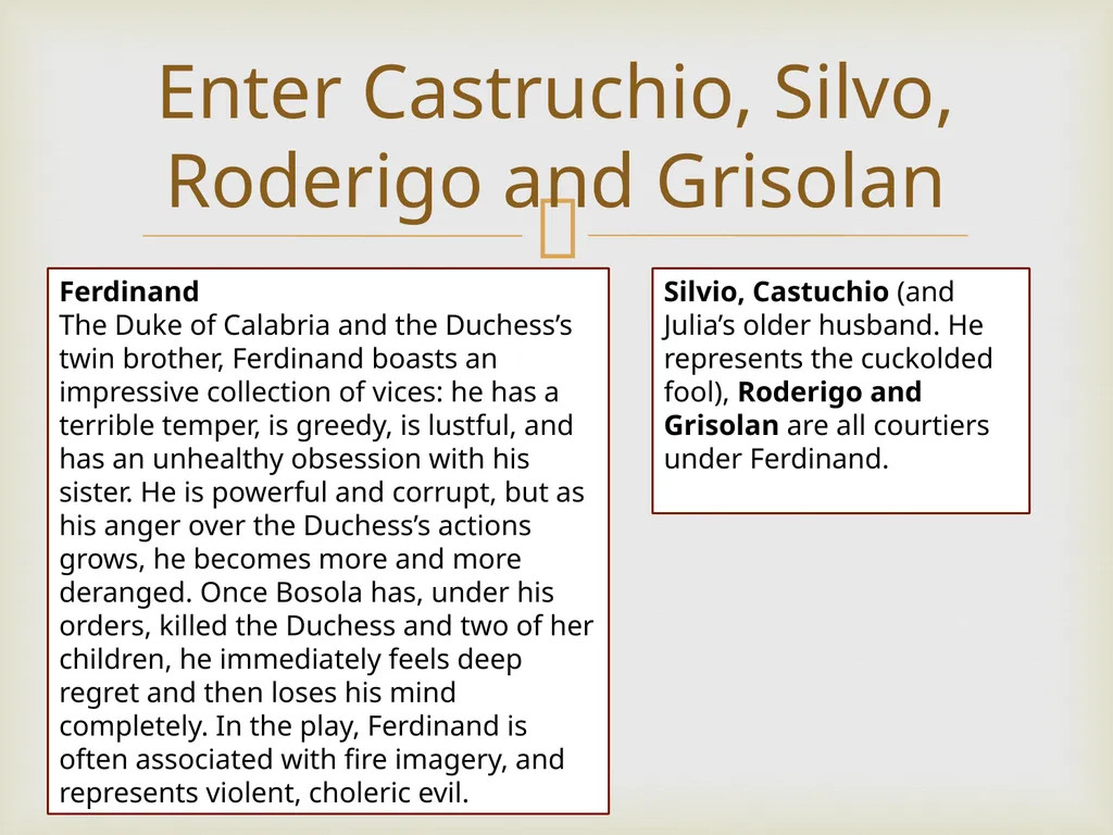 Jacobean Revenge Tragedy Lesson 4 LO: To explore - slide 8 of 12