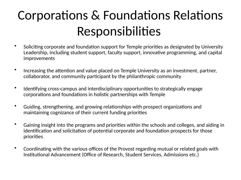 Institutional Advancement Temple University May - slide 20 of 21