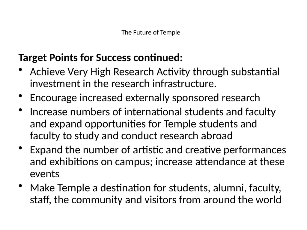 Institutional Advancement Temple University May - slide 6 of 21