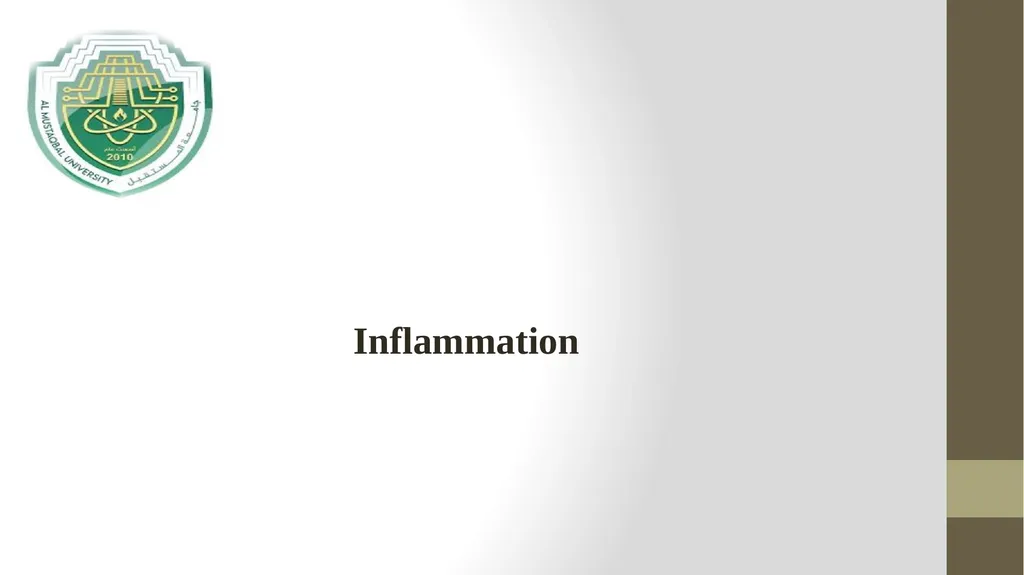 Inflammation Inflammation is a protective response - slide 1 of 15