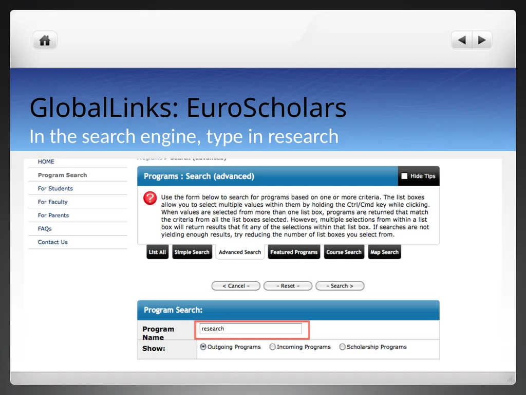 Research Abroad Opportunities Research Abroad - slide 5 of 22