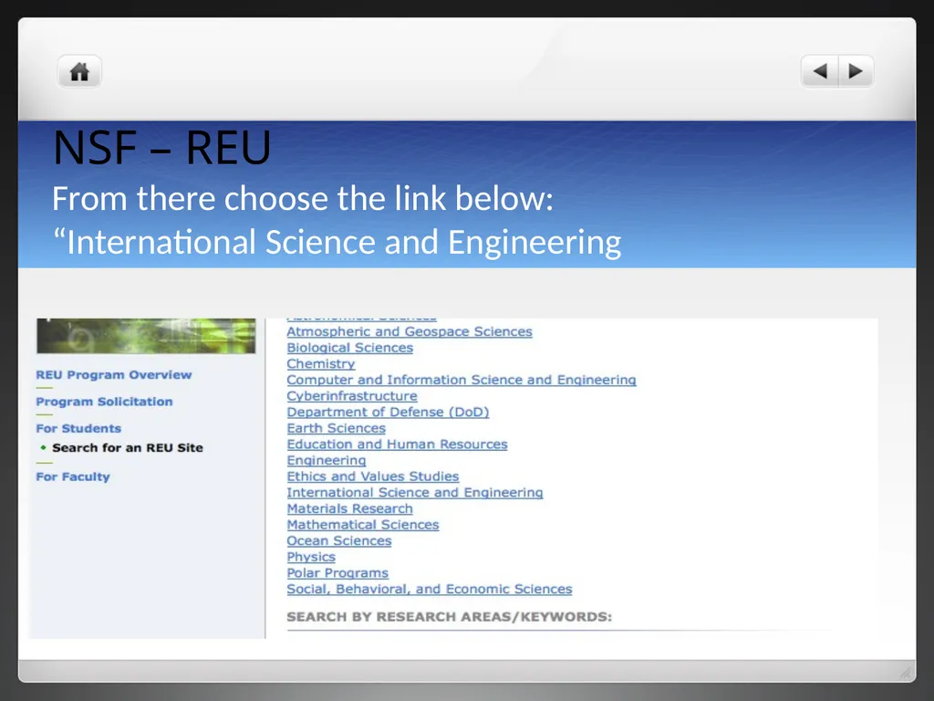 Research Abroad Opportunities Research Abroad - slide 15 of 22