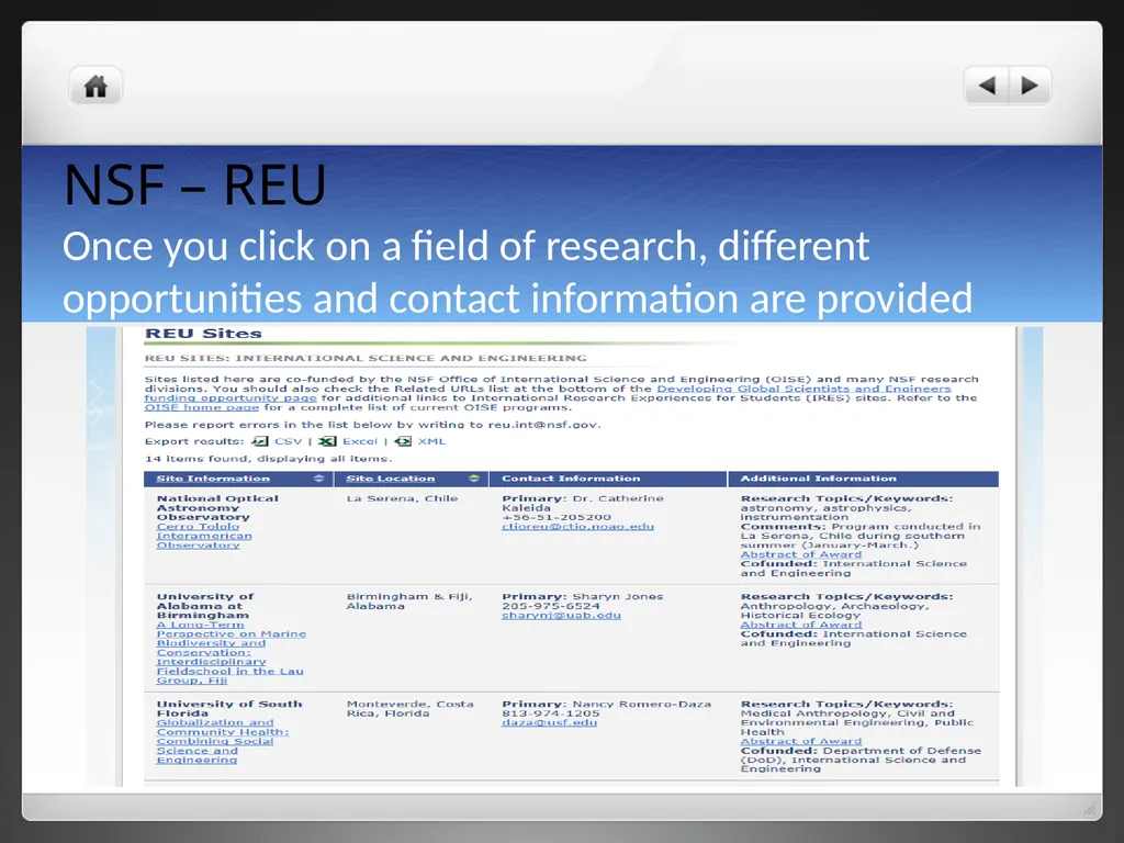 Research Abroad Opportunities Research Abroad - slide 16 of 22