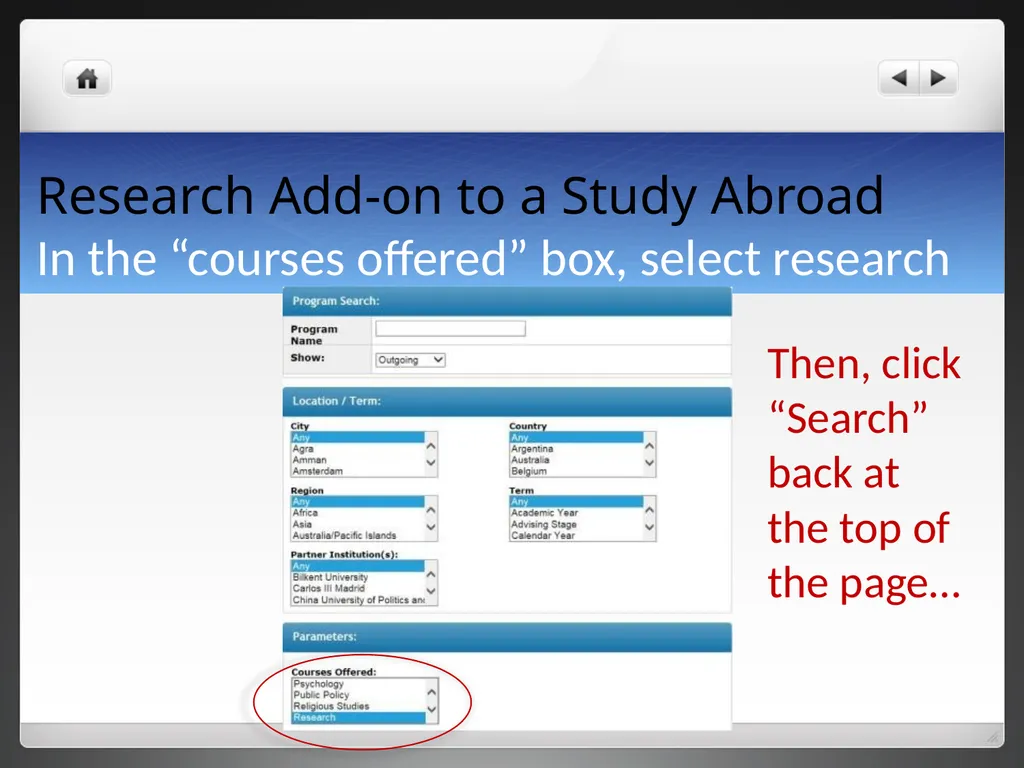 Research Abroad Opportunities Research Abroad - slide 9 of 22