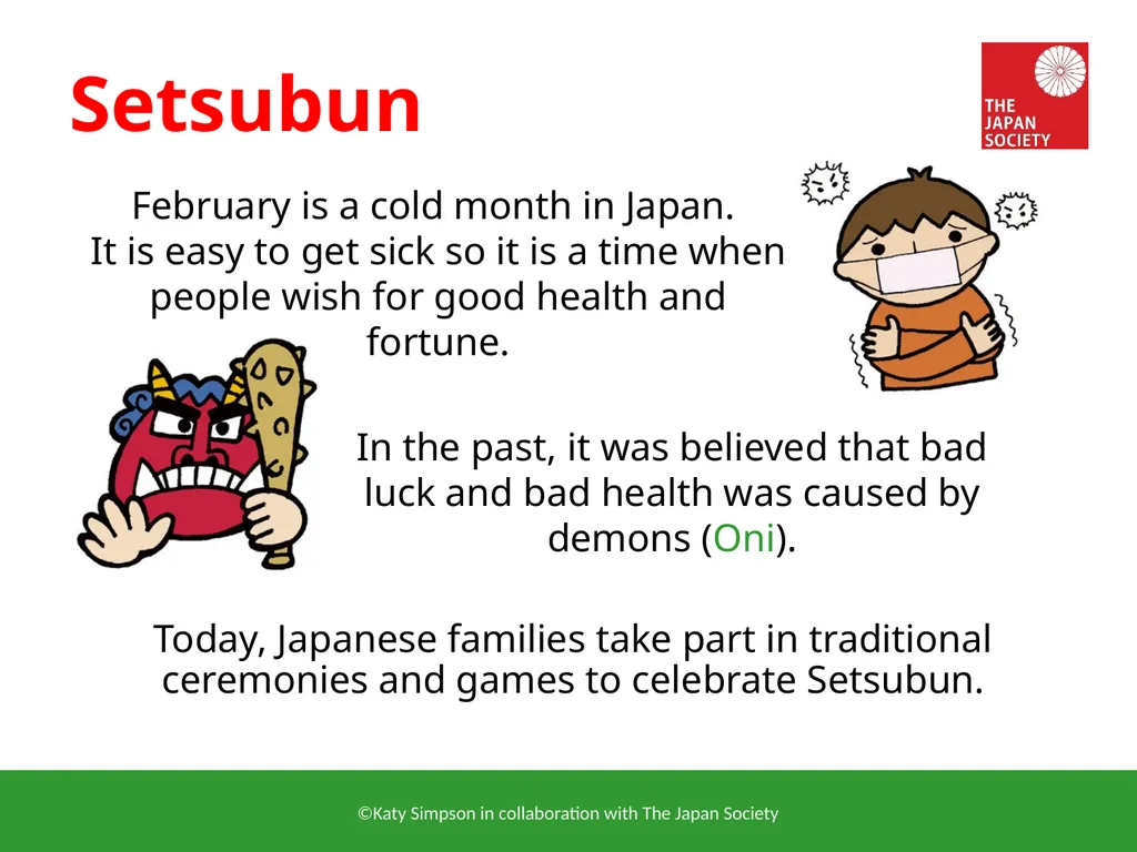 1 ©Katy Simpson with The Japan Society Setsubun © - slide 3 of 8
