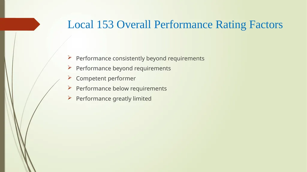 PERFORMANCE APPRAISAL Honesty Employees being - slide 13 of 41