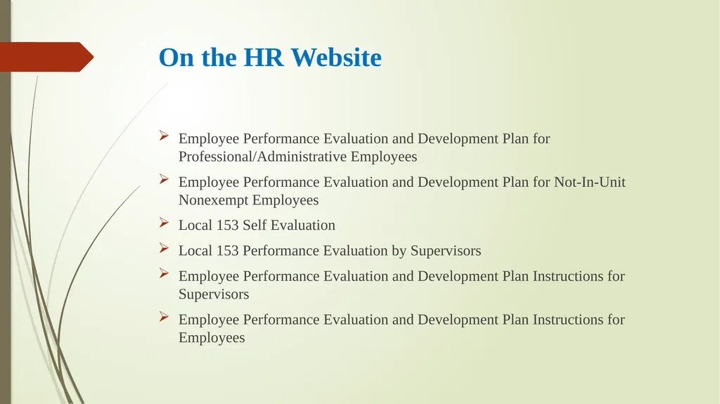 PERFORMANCE APPRAISAL Honesty Employees being - slide 14 of 41