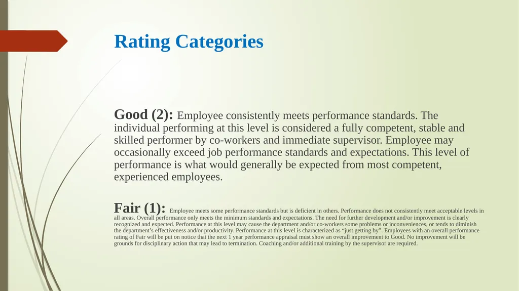 PERFORMANCE APPRAISAL Honesty Employees being - slide 10 of 41
