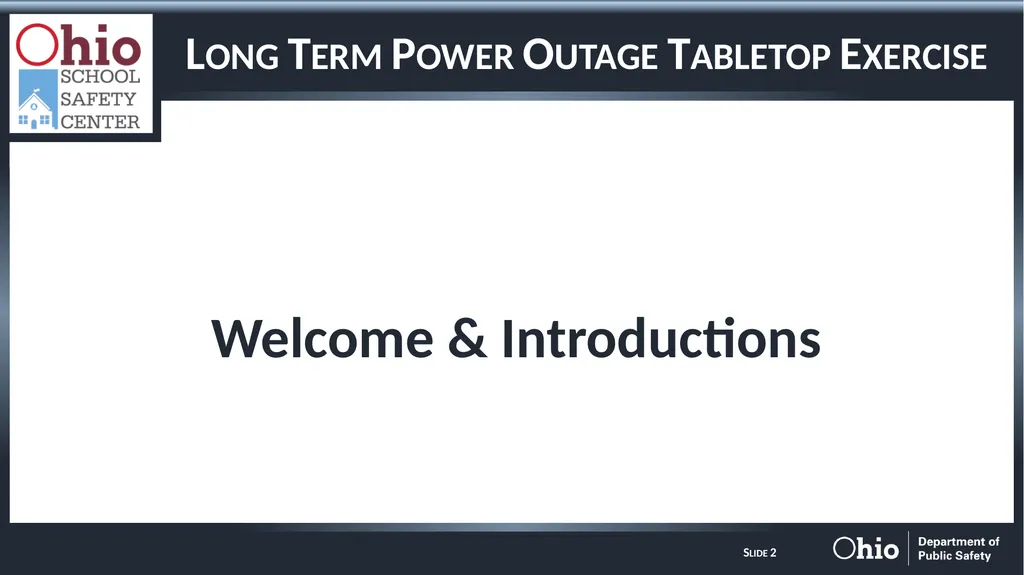 Long Term Power Outage Tabletop Exercise Long Term - slide 2 of 16