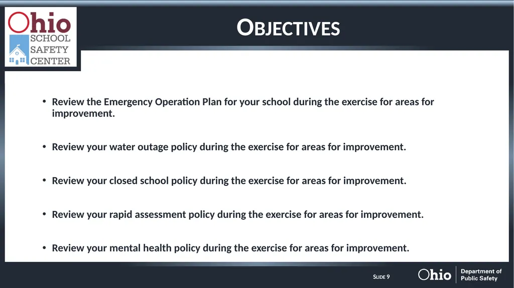 Long Term Power Outage Tabletop Exercise Long Term - slide 9 of 16