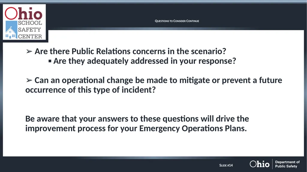 Long Term Power Outage Tabletop Exercise Long Term - slide 14 of 16