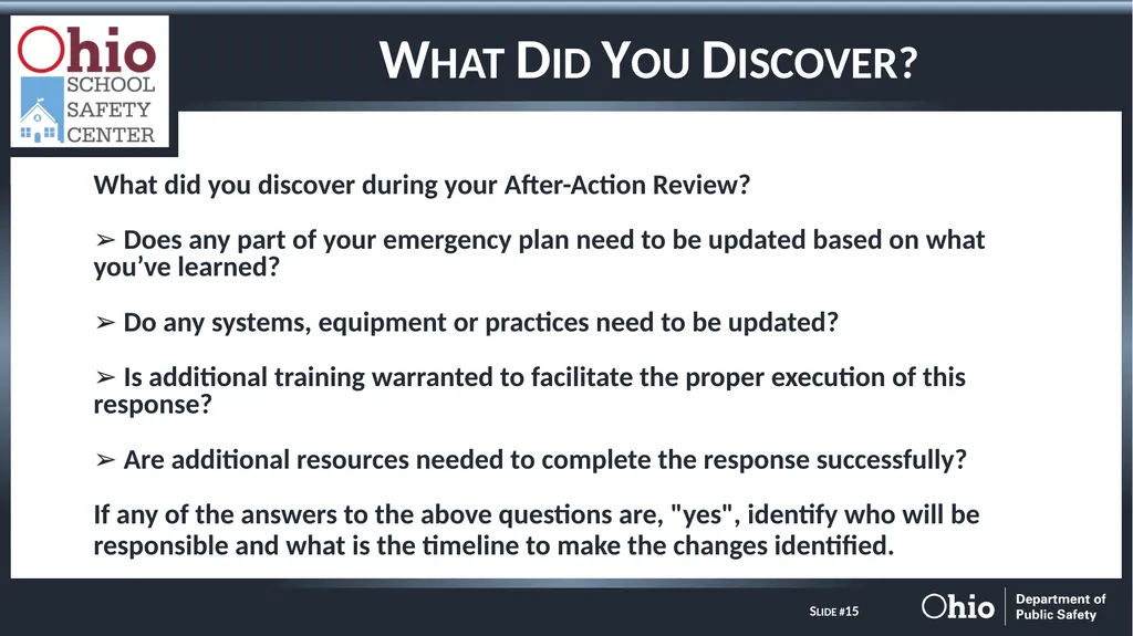 Long Term Power Outage Tabletop Exercise Long Term - slide 15 of 16