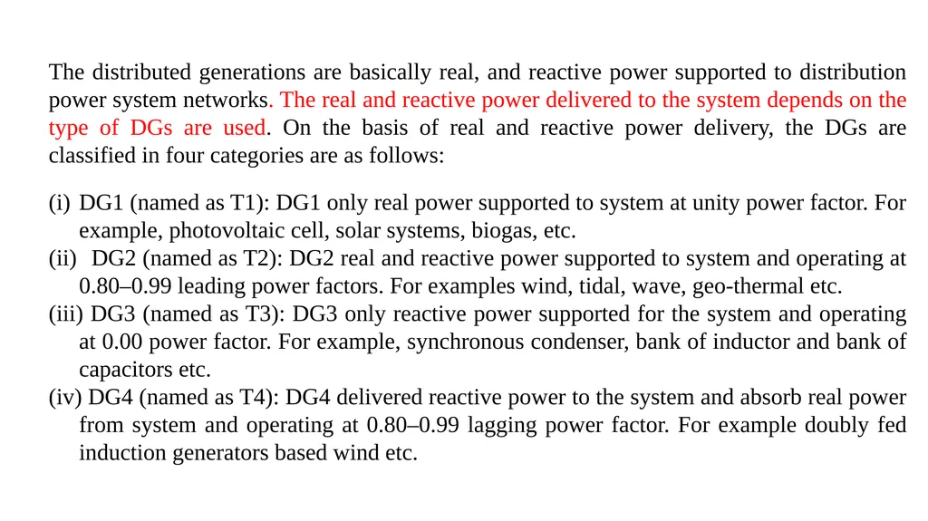 UNIT-IV UNIT - IV: NEED FOR DISTRIBUTED GENERATION - slide 34 of 59