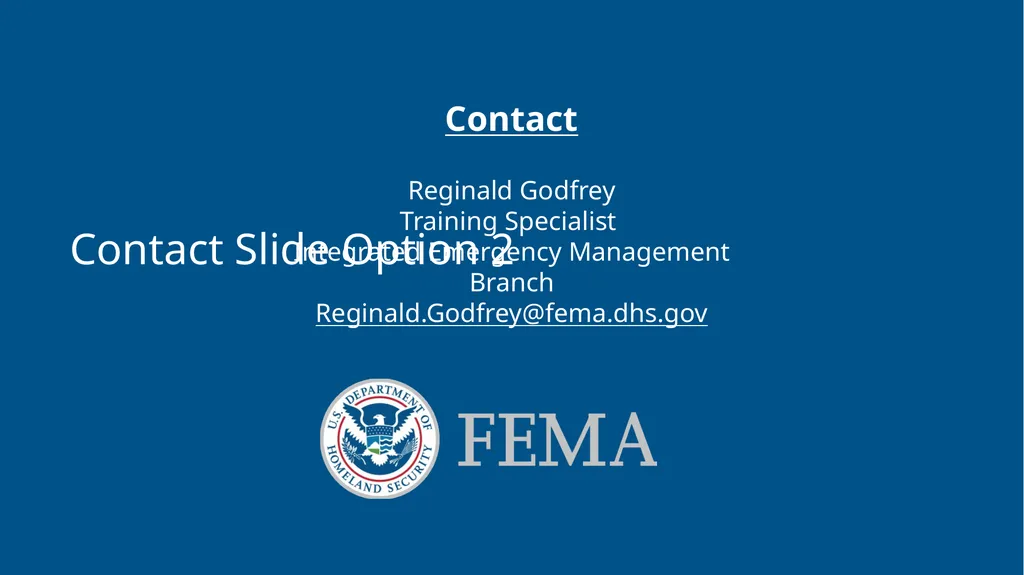 FEMA/EMI Virtual Table Top Exercise (VTTX) - slide 27 of 28