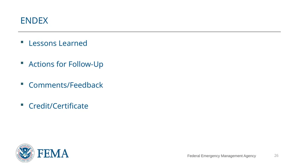 FEMA/EMI Virtual Table Top Exercise (VTTX) - slide 26 of 28