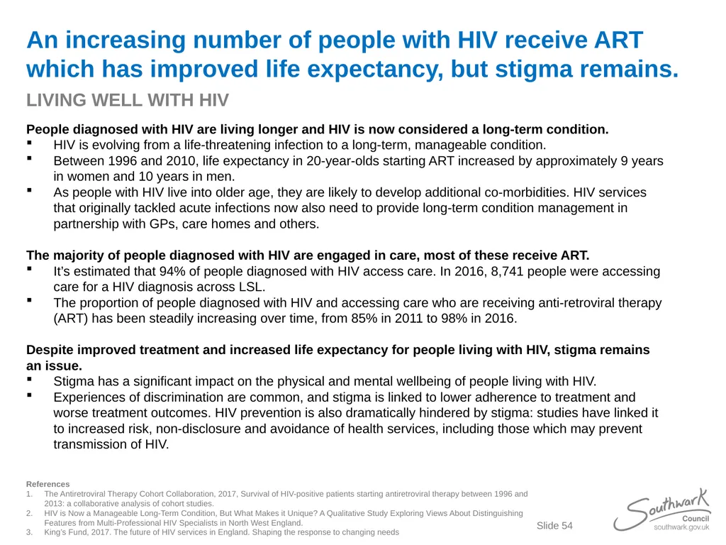 Lambeth, Southwark and Lewisham Sexual Health - slide 54 of 56