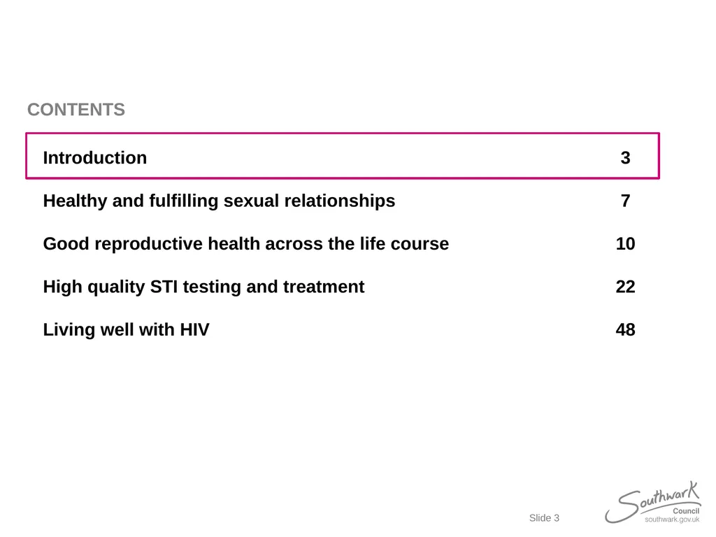 Lambeth, Southwark and Lewisham Sexual Health - slide 3 of 56