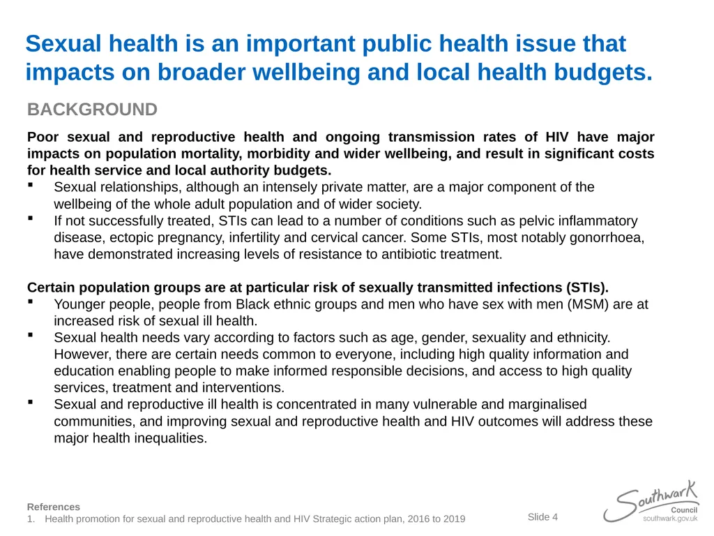 Lambeth, Southwark and Lewisham Sexual Health - slide 4 of 56